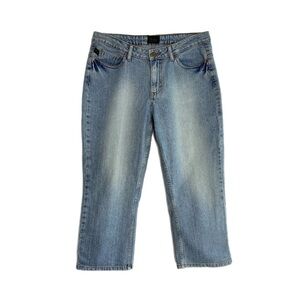 Riders Copper Collection Vintage Faded Wash Cropped Capri Jeans